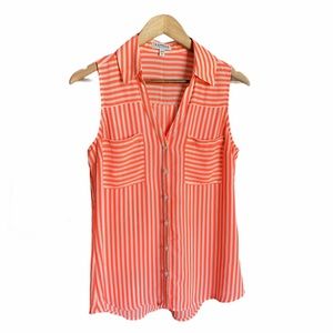 Express Neon Striped Sleeveless Top